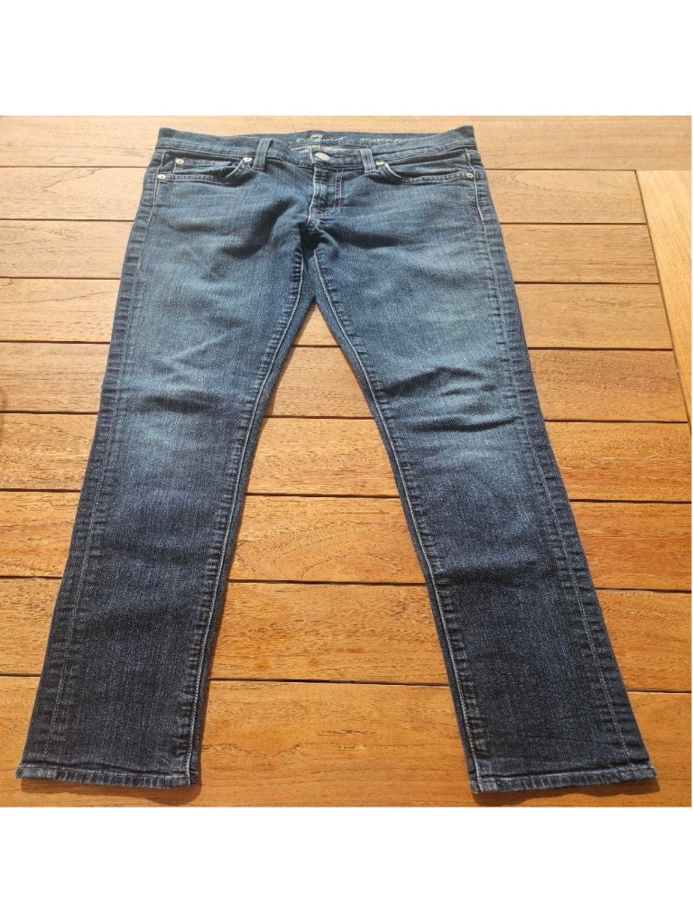 7 For All Mankind Jeans Womens 27 Roxanne Skinny Ankle Dark Wash Stretch Denim